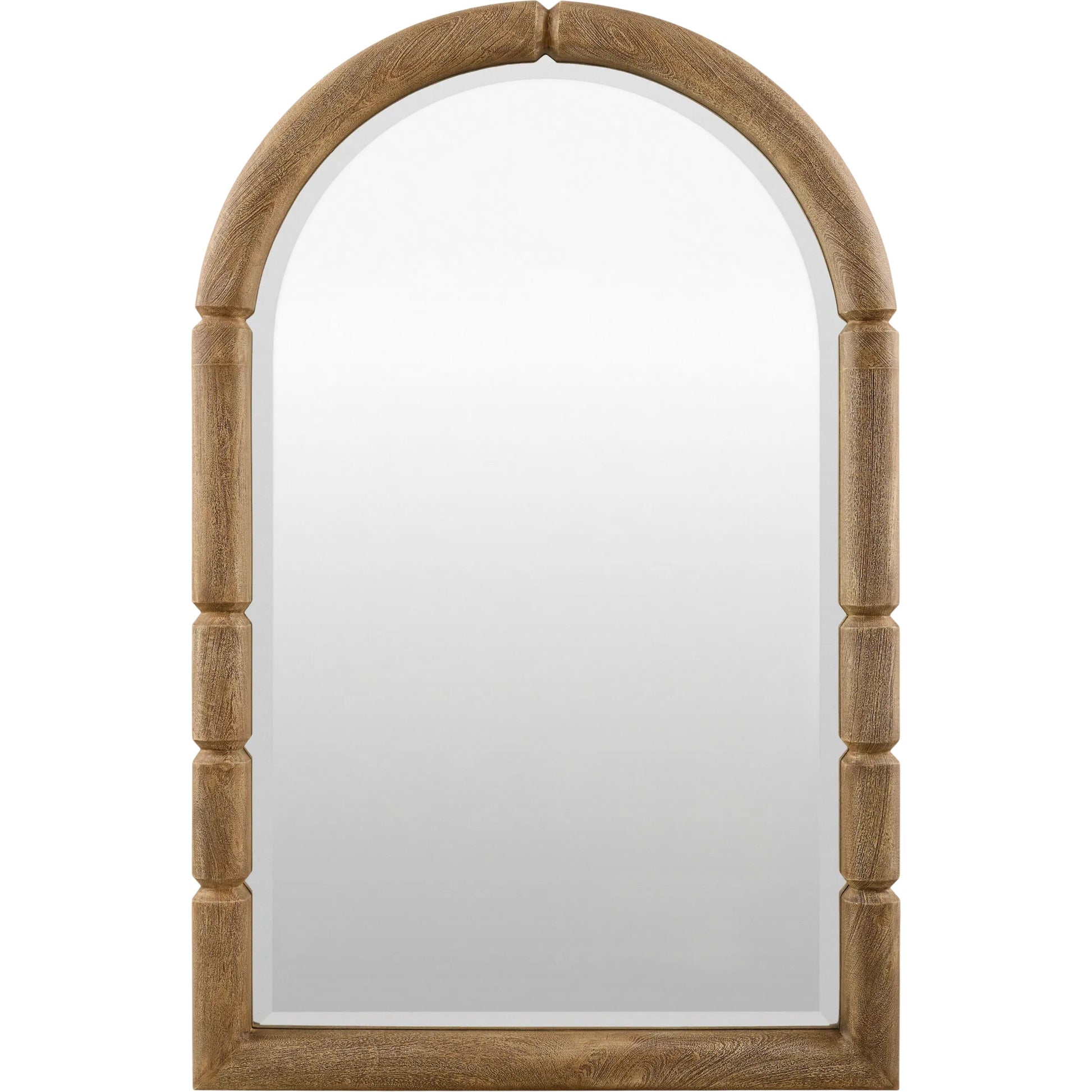 Anise Accent Mirror by Surya in brown. Made from mango wood in a unique style.