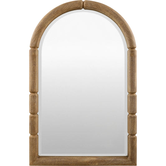 Anise Accent Mirror by Surya in brown. Made from mango wood in a unique style.