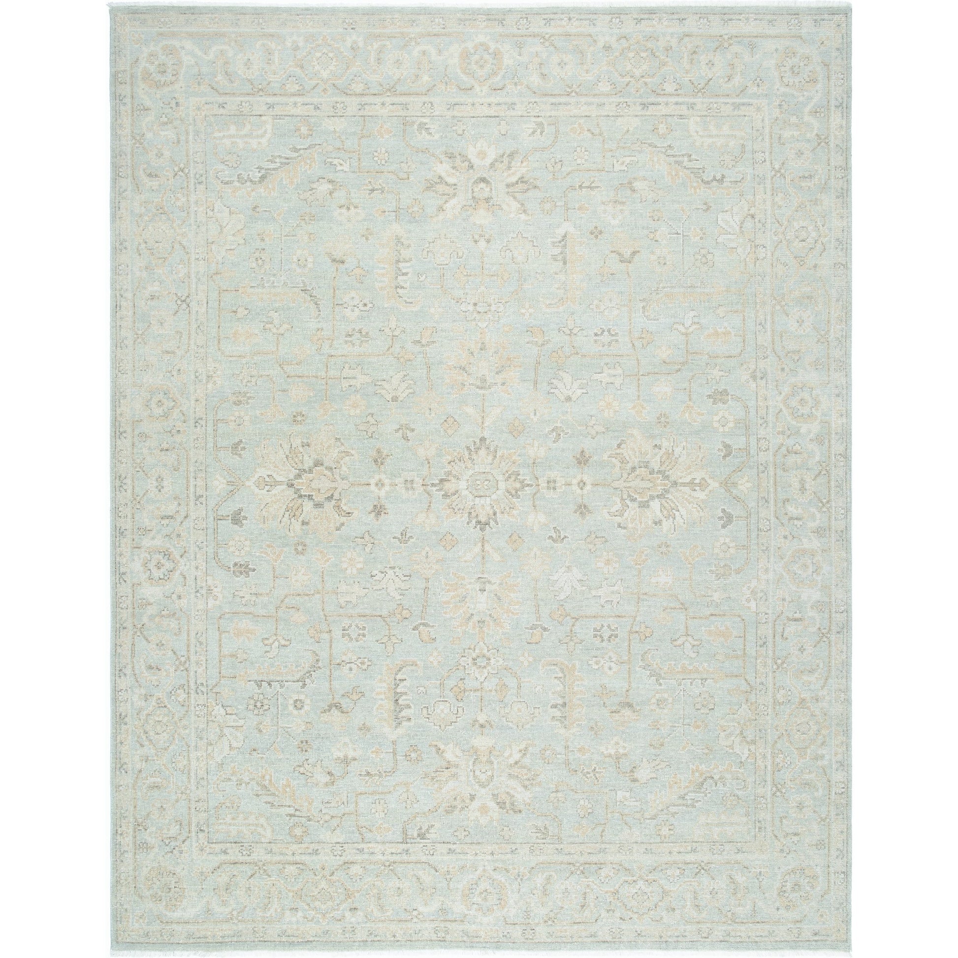 Anelka ANK-2300 Rug by Surya in pale sage, soft ivory, light taupe, misty gray. Made from wool in a unique style.