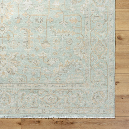 Anelka ANK-2300 Rug by Surya in pale sage, soft ivory, light taupe, misty gray. Made from wool in a unique style.