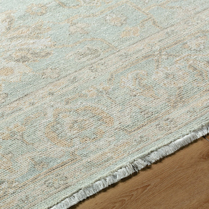 Anelka ANK-2300 Rug by Surya in pale sage, soft ivory, light taupe, misty gray. Made from wool in a unique style.