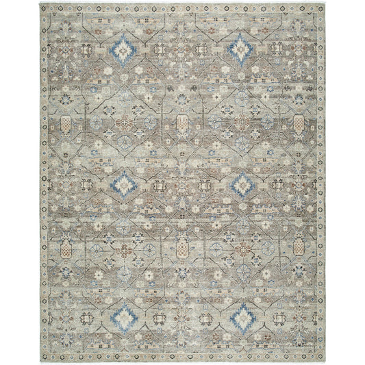 Anelka ANK-2302 Rug by Surya in taupe, slate gray, ivory, sky blue, sandstone. Made from wool in a unique style.