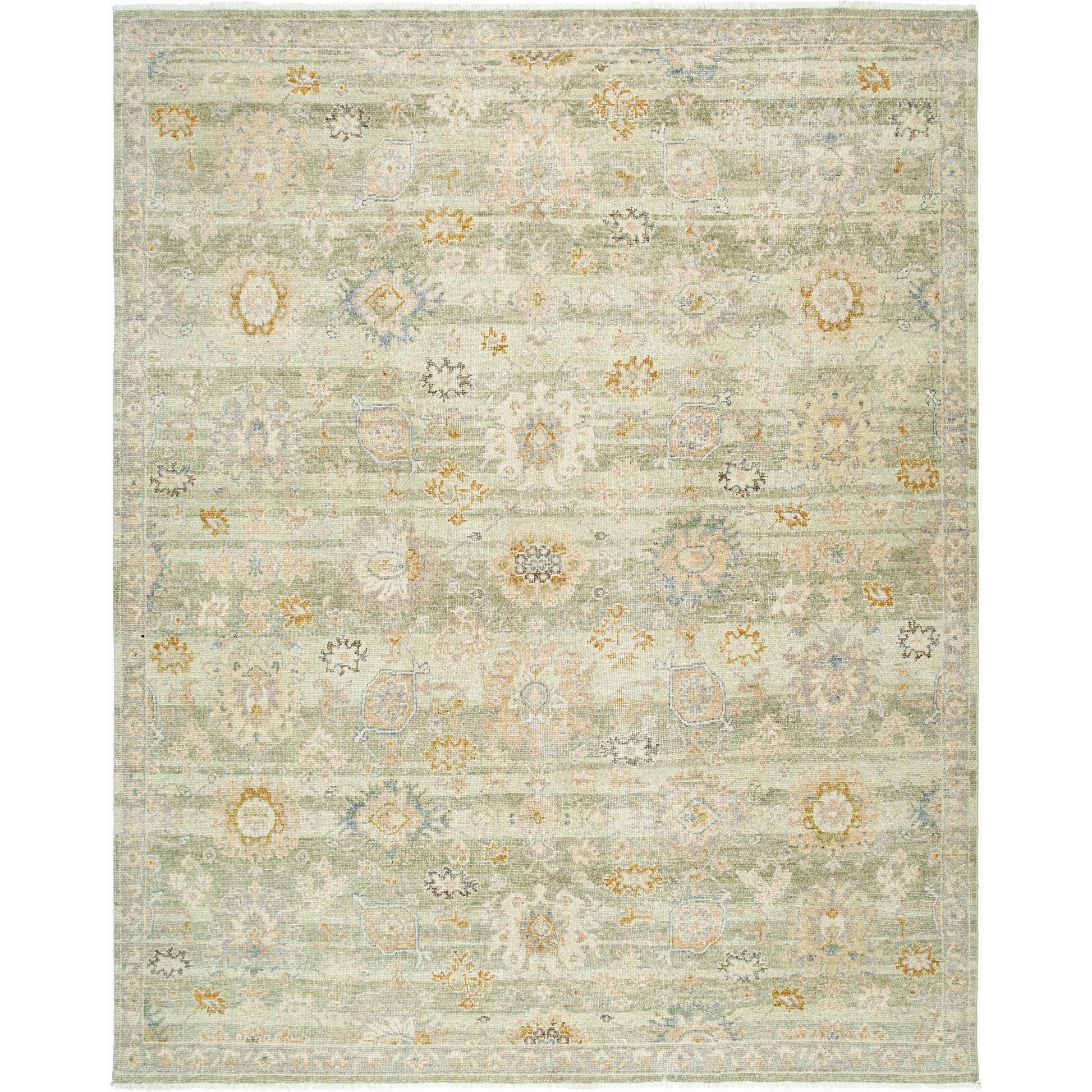 Anelka ANK-2304 Rug by Surya in sage, ivory, gold, slate, taupe. Made from wool in a unique style.