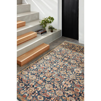 Anelka ANK-2307 Rug by Surya in navy, ivory, rust, gold, slate blue. Made from wool in a unique style.
