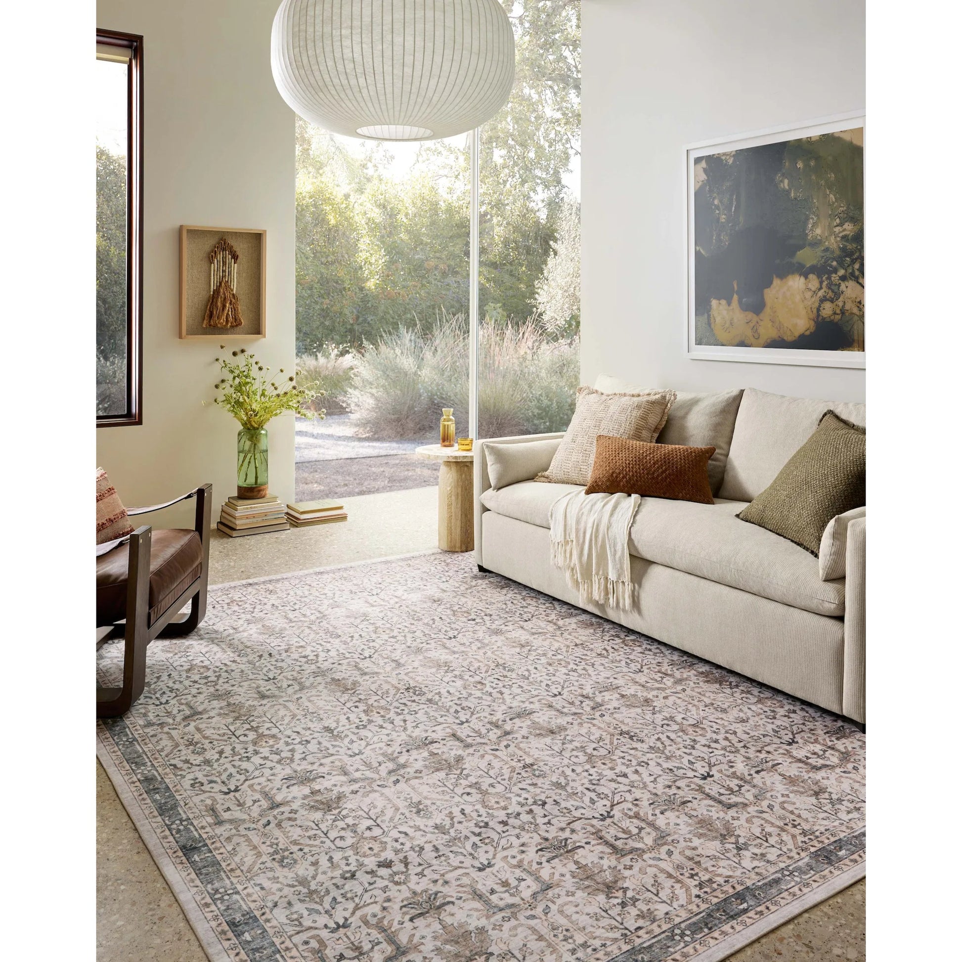 Anniston ANS-01 Rug by Loloi in ivory, stone. Made from 100% polyester face in a unique style.