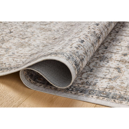 Anniston ANS-01 Rug by Loloi in ivory, stone. Made from 100% polyester face in a unique style.