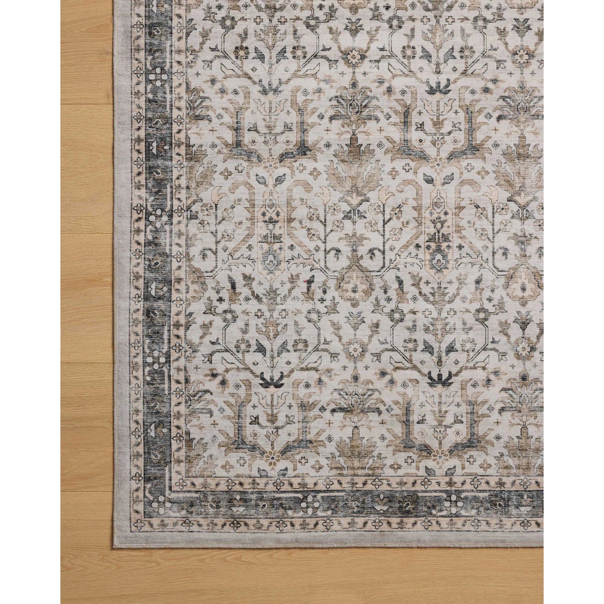 Anniston ANS-01 Rug by Loloi in ivory, stone. Made from 100% polyester face in a unique style.