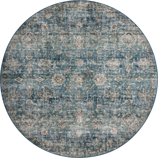 Anniston ANS-02 Rug by Loloi in lagoon, natural. Made from 100% polyester face in a unique style.