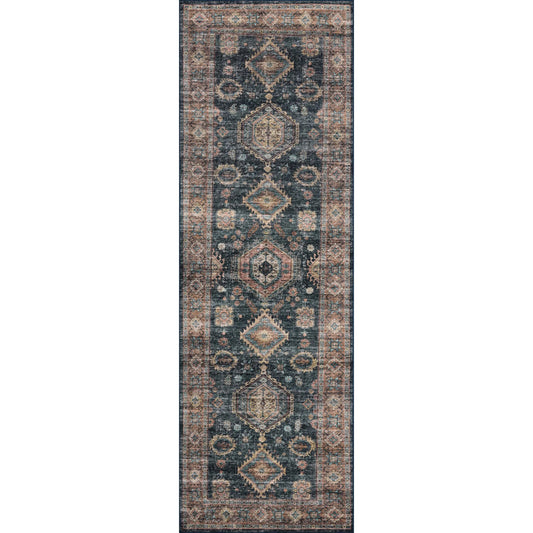 Anniston ANS-03 Rug by Loloi in denim, sunset. Made from 100% polyester face in a unique style.