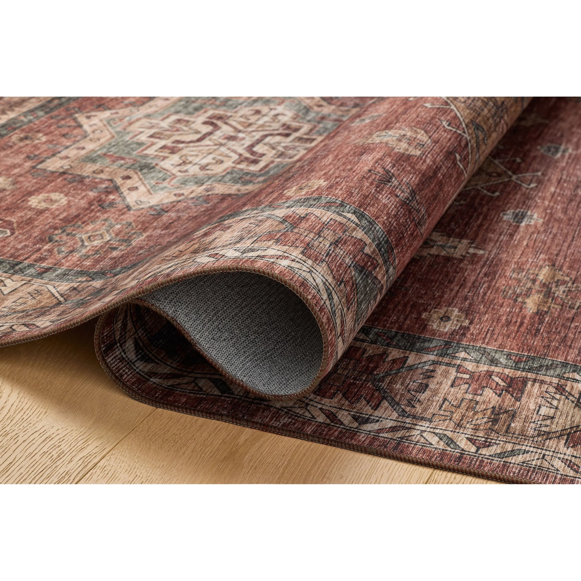 Anniston ANS-04 Rug by Loloi in spice, multi. Made from 100% polyester face in a unique style.