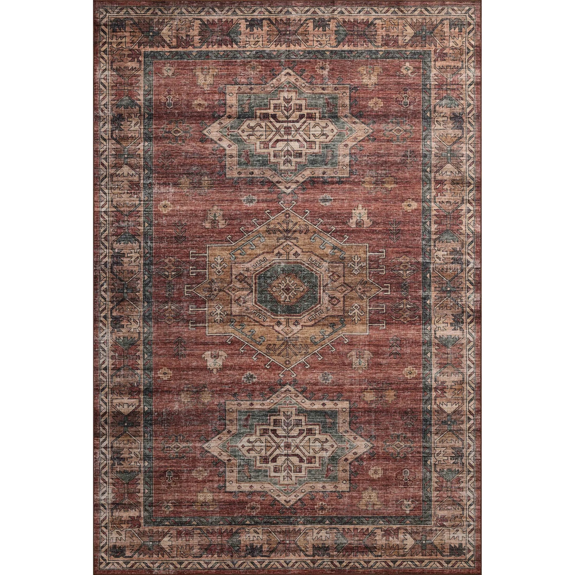 Anniston ANS-04 Rug by Loloi in spice, multi. Made from 100% polyester face in a unique style.