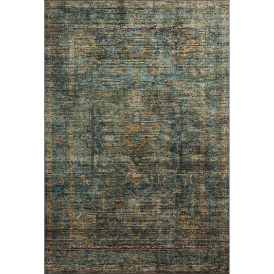 Anniston ANS-05 Rug by Loloi in lagoon, multi. Made from 100% polyester face in a unique style.
