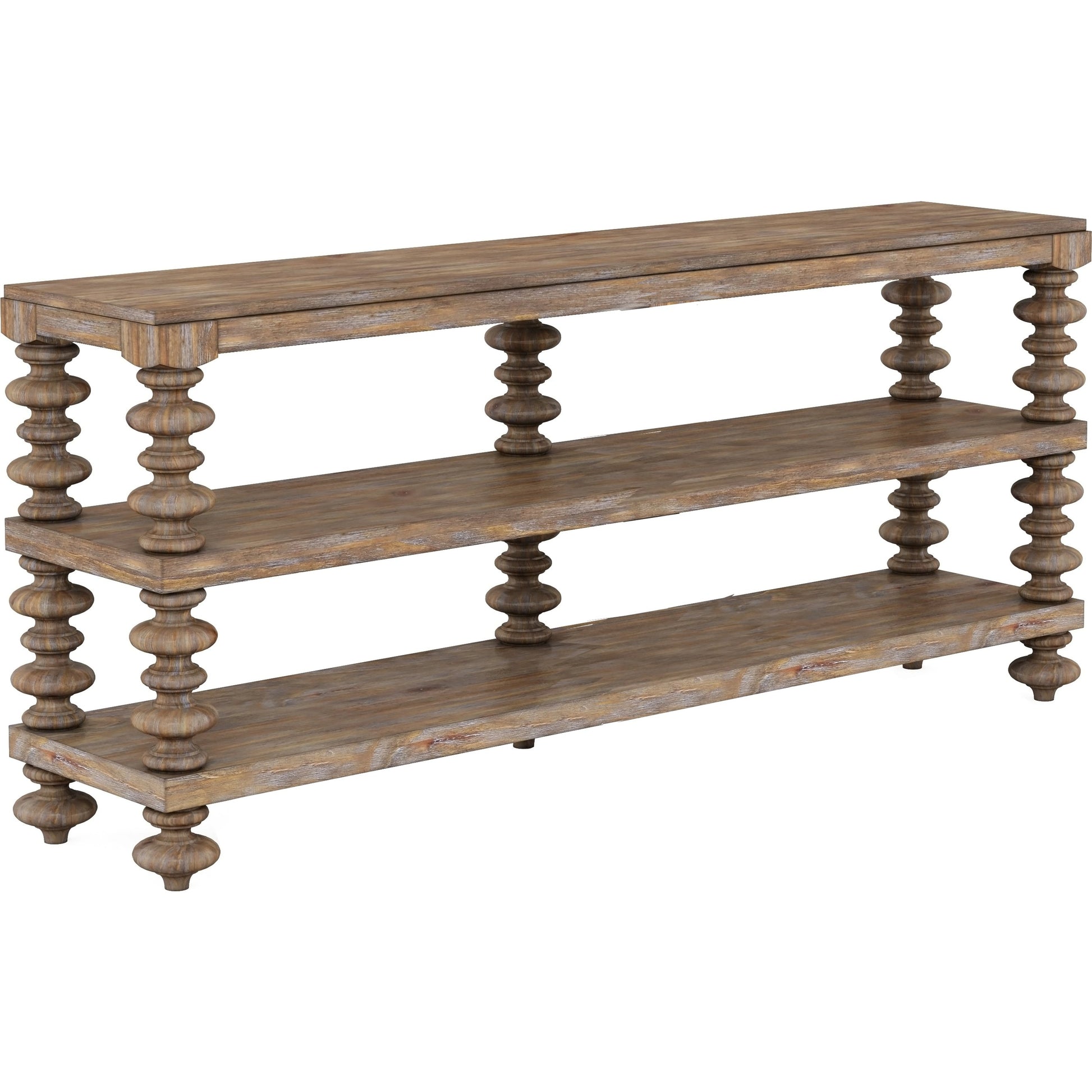 Architrave Console Table by A.R.T. Furniture in almond. Made from pine solids and veneer in a traditional style.