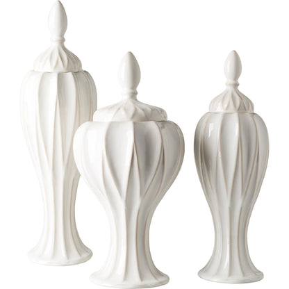 Answorth - 19973 (Set of 3) by Livabliss in white and glazed. Made from ceramic in a modern style.