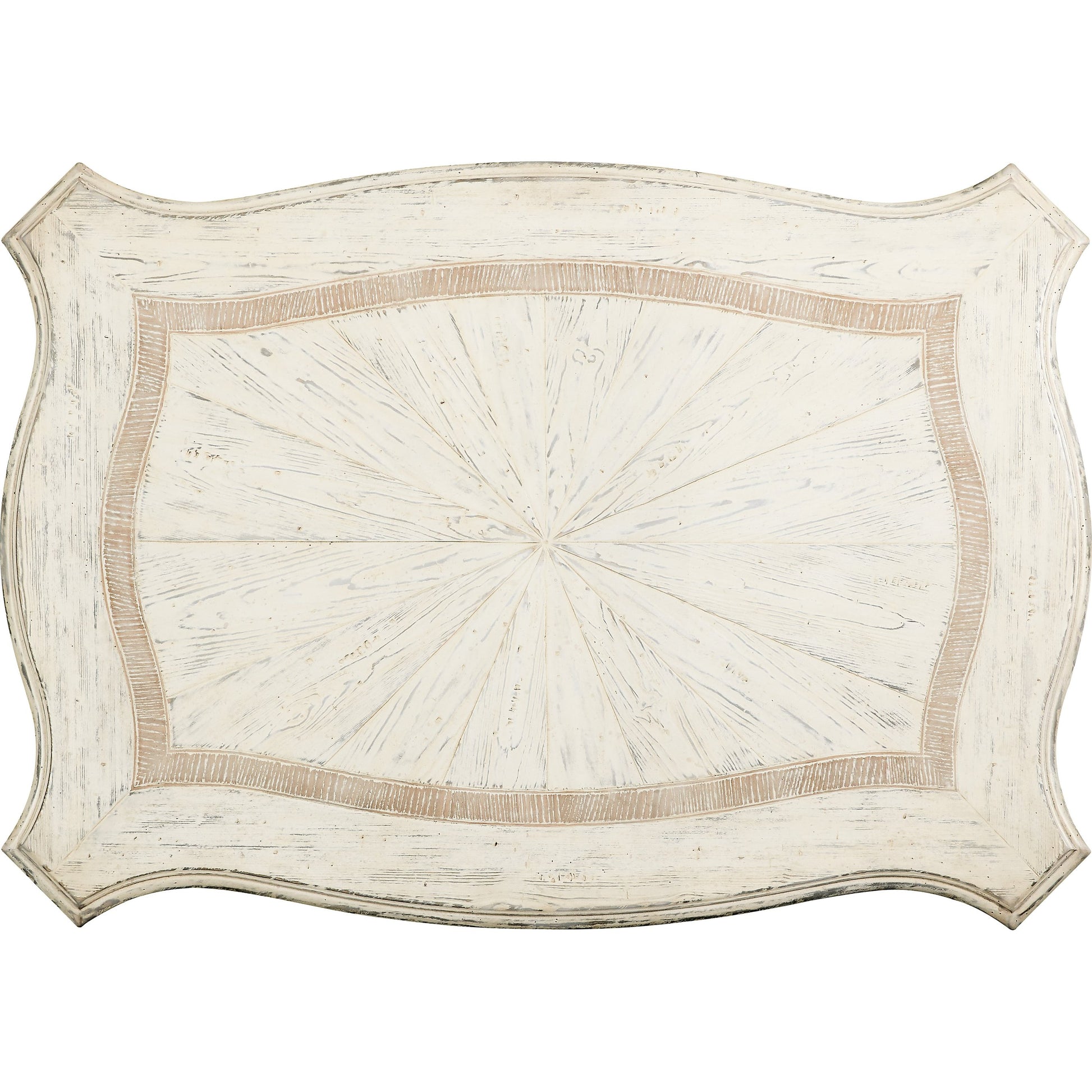 Traditions Vintage Rectangle Cocktail Table by Hooker Furniture in dark wood. Made from pine, oak, maple veneers with resin, solid-wood edge top in a cottage & farmhouse style.