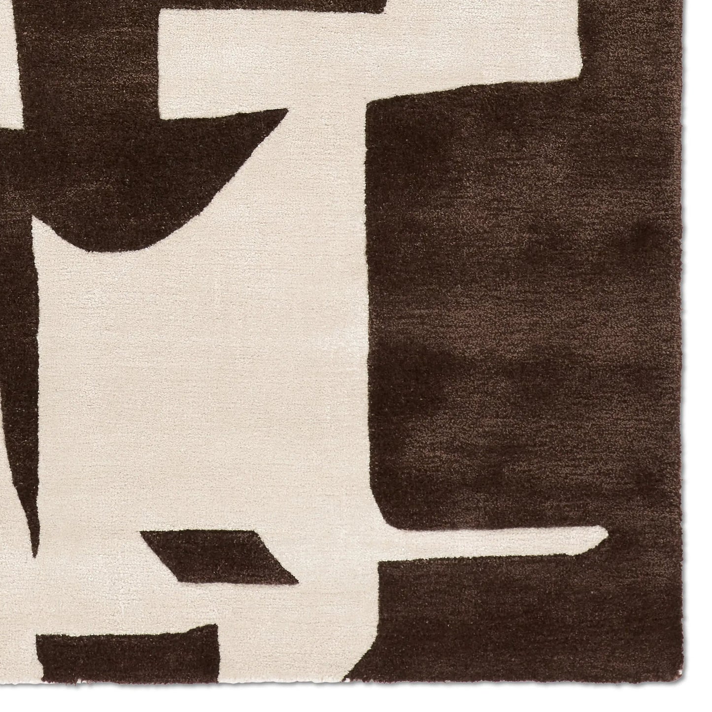 002 SI-2444615,SI-2444616,SI-2444617,SI-2444618,SI-2444619 | Closeup | Anthem ANT04 Rug by Jaipur Living in brown, cream. Made from 60% wool 20% cotton 20% viscose in a unique style.