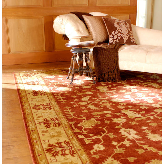 Antolya Rug - 2543 by Surya in red gold. Made from 100% new zealand wool in a unique style.