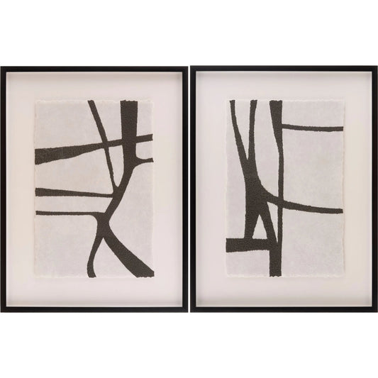 Antonym Framed Art (Set of 2) by Livabliss in black, white. Made from canvas, polystyrene in a unique style.