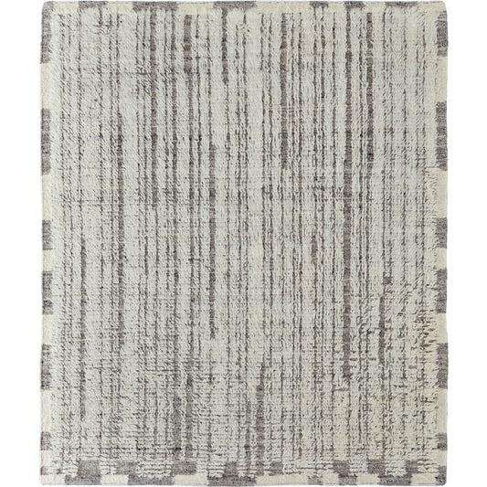 Ashby Transitional Stripes Rug - 8906F by Feizy in ivory, gray. Made from wool in a unique style.