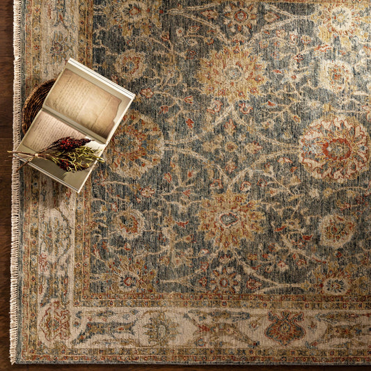 Anatolia Rug - 27234 by Surya in medium green, rust, olive, beige. Made from 100% wool in a unique style.
