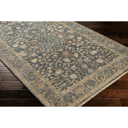 Anatolia Rug - 27231 by Surya in black, olive, tan, mauve. Made from unique in a unique style.
