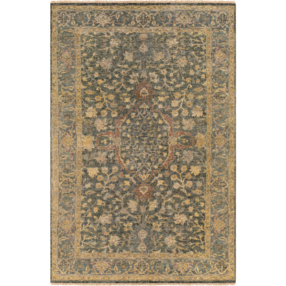 Anatolia Rug - 27231 by Surya in black, olive, tan, mauve. Made from unique in a unique style.
