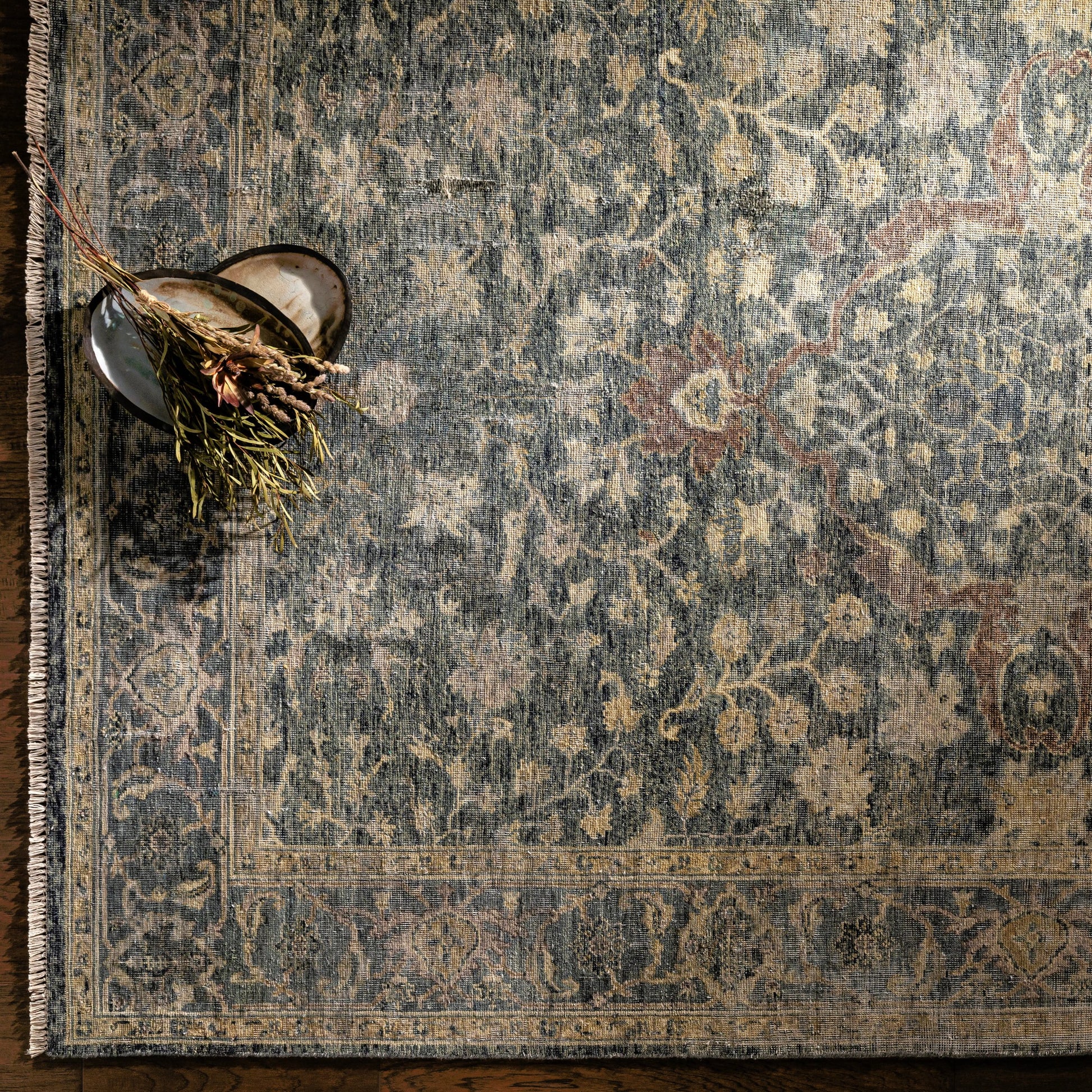 Anatolia Rug - 27231 by Surya in black, olive, tan, mauve. Made from unique in a unique style.