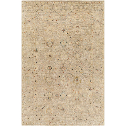 Anatolia Rug - 29819 by Surya in dark blue, ice blue, rust, taupe, charcoal, light sage. Made from 100% wool in a unique style.