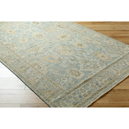 Anatolia Rug - 29820 by Surya in light sage, dark brown, light olive, light beige. Made from 100% wool in a unique style.