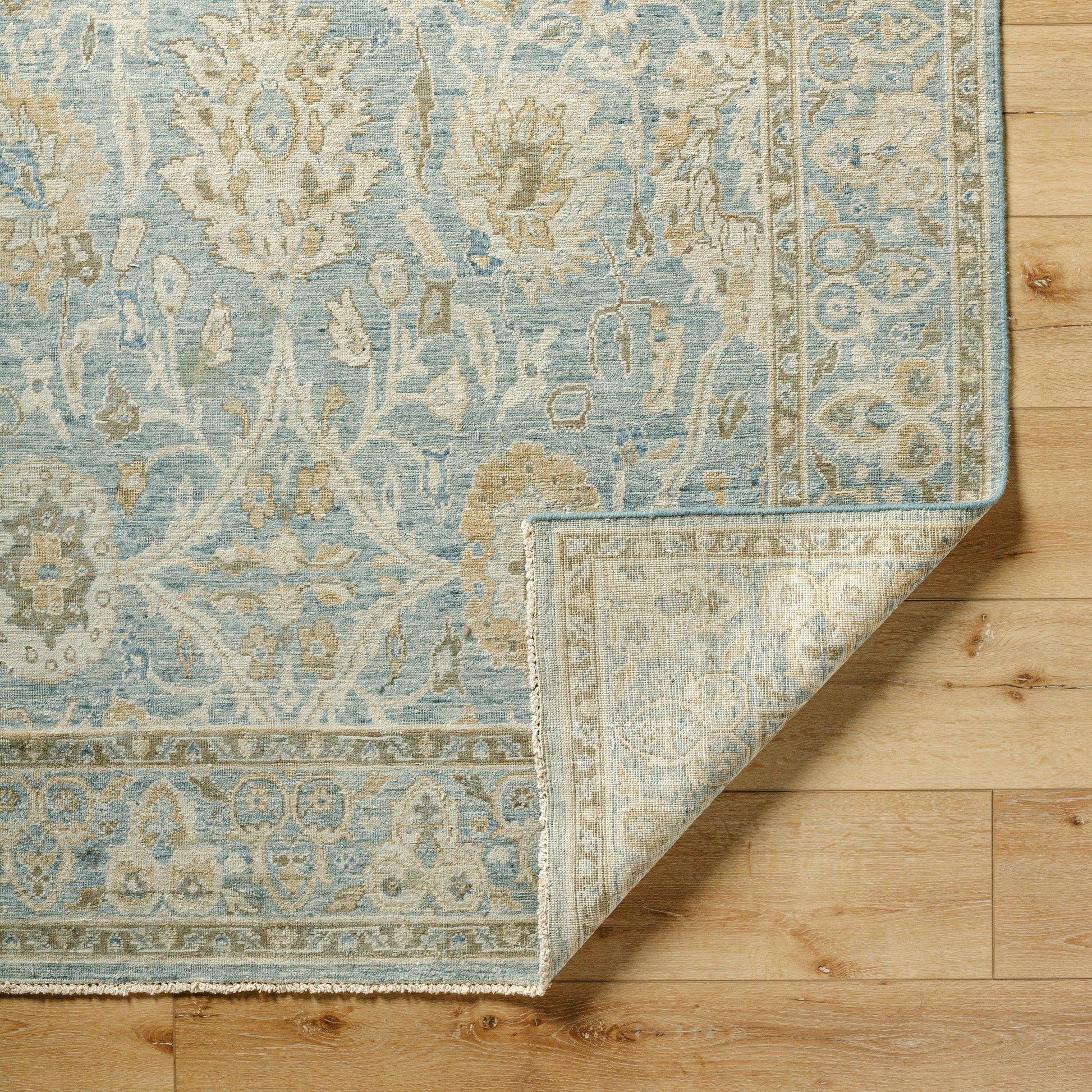 Anatolia Rug - 29820 by Surya in light sage, dark brown, light olive, light beige. Made from 100% wool in a unique style.