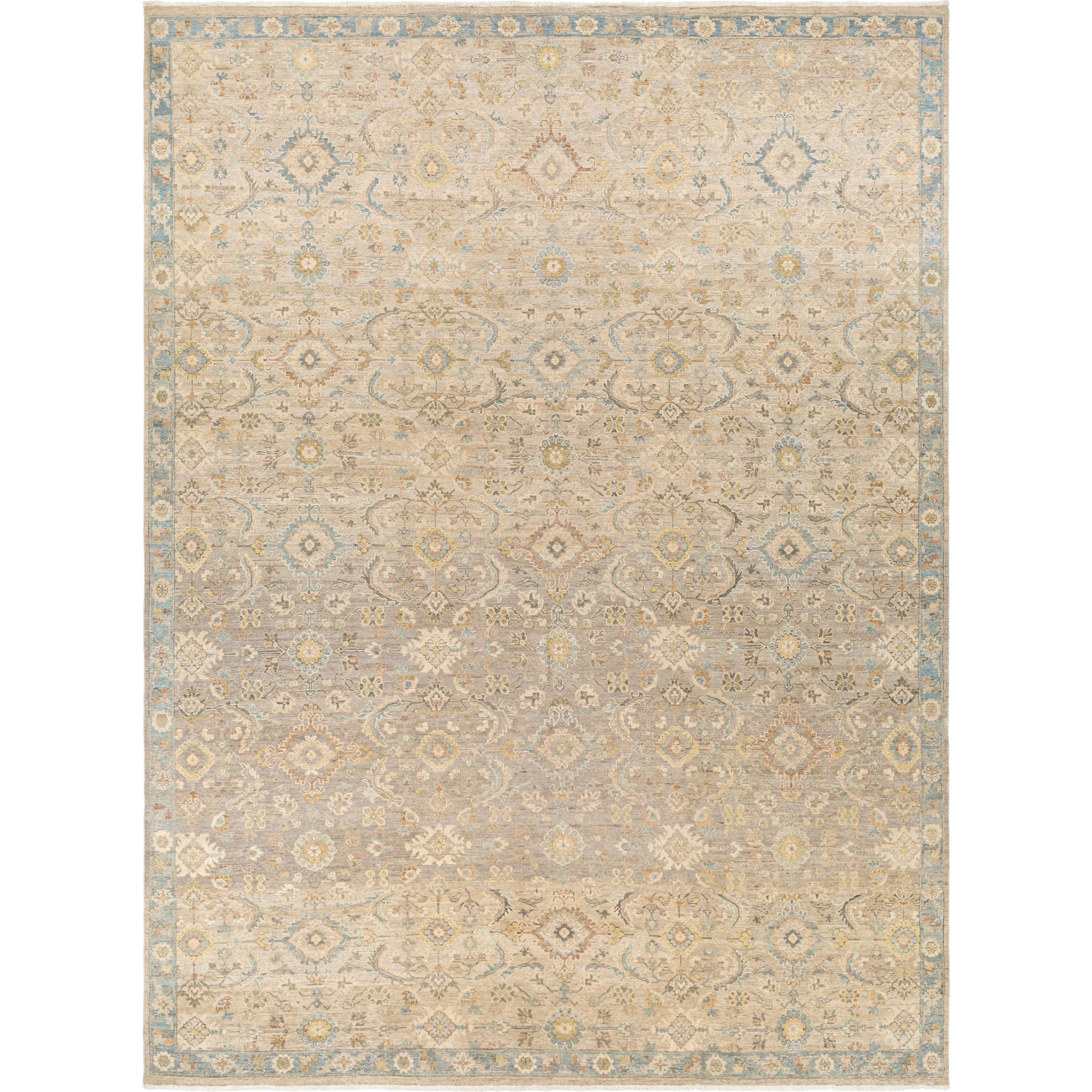Anatolia ANY-2308 Rug by Surya in light beige, tan, light brown, denim. Made from main: 100% wool in a modern style.