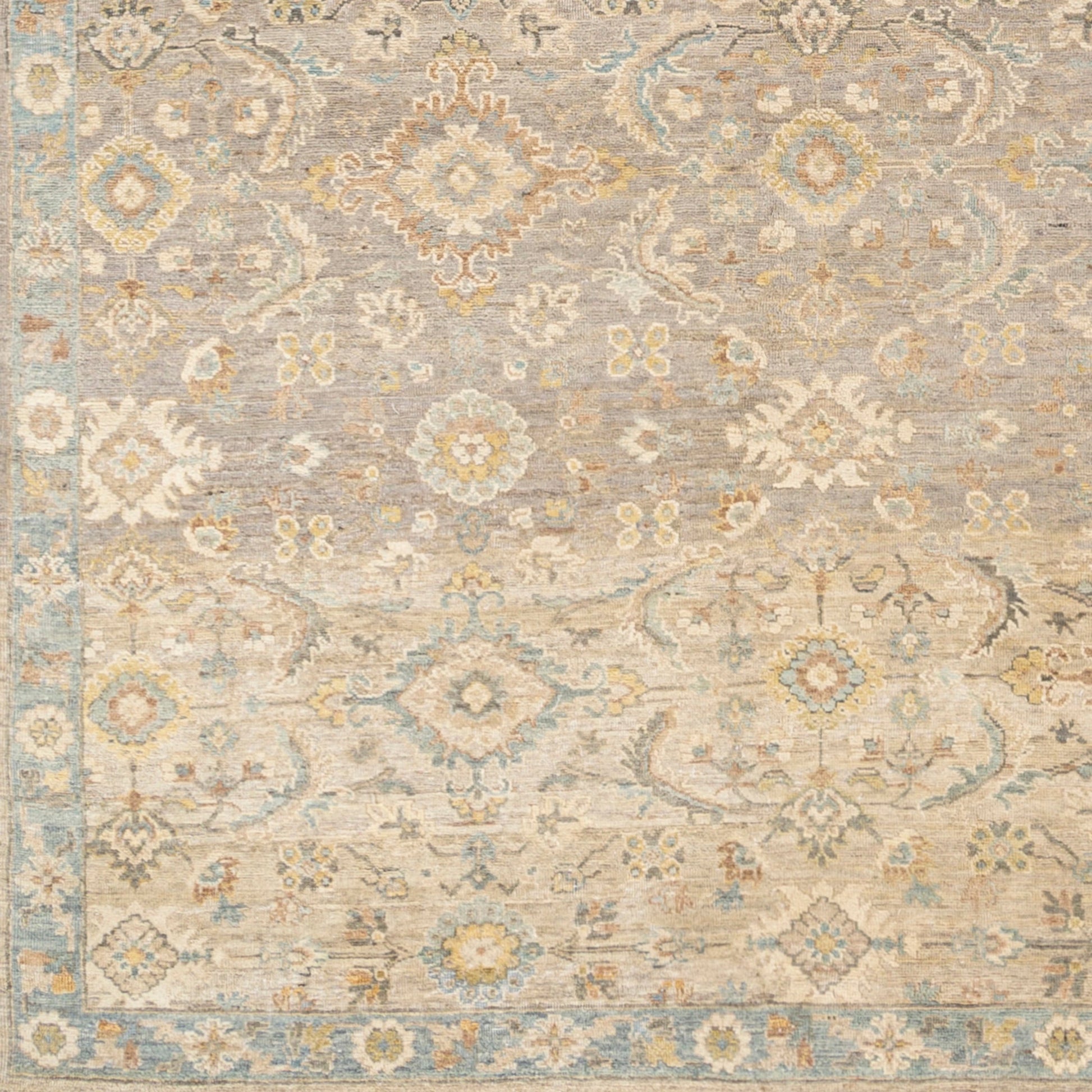 Anatolia ANY-2308 Rug by Surya in light beige, tan, light brown, denim. Made from main: 100% wool in a modern style.