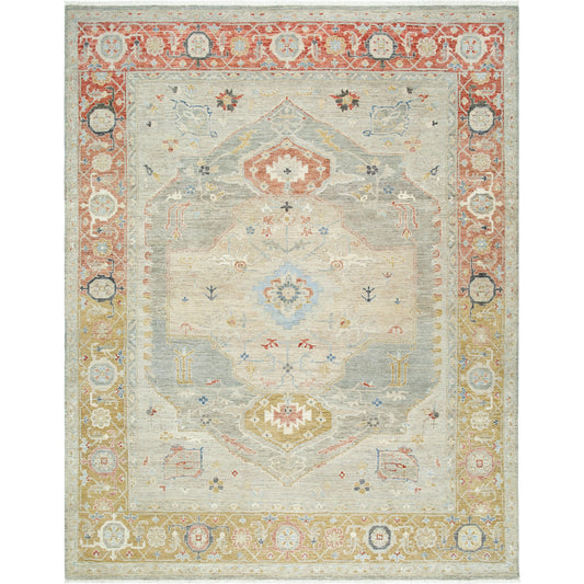 Anatolia ANY-2309 Rug by Surya in light olive, gray, burgundy, camel, olive. Made from wool in a unique style.