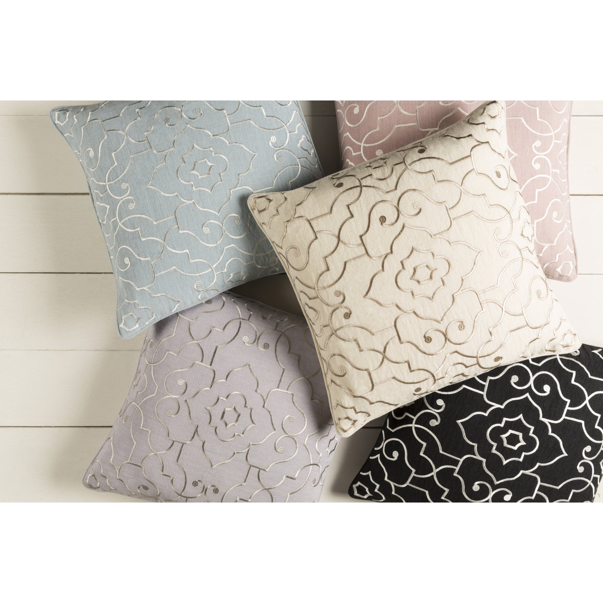 Adagio Pillow - 33849 by Surya. Made from front: 100% linen, back: 100% linen in a traditional style.