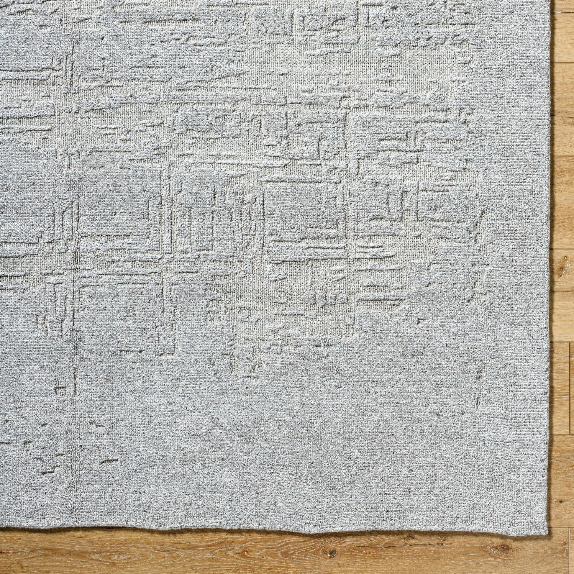 Arbora Rug by Surya in slate, sterling grey, metallic - silver, light silver. Made from wool, rayon in a unique style.