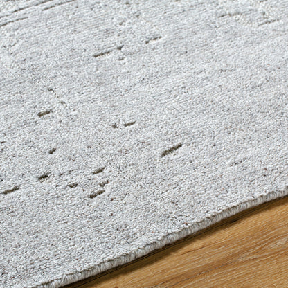 Arbora Rug by Surya in slate, sterling grey, metallic - silver, light silver. Made from wool, rayon in a unique style.