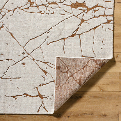Arbora Rug by Surya in light silver, silver, prairie dust. Made from wool, rayon in a unique style.