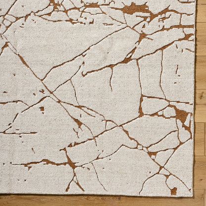 Arbora Rug by Surya in light silver, silver, prairie dust. Made from wool, rayon in a unique style.