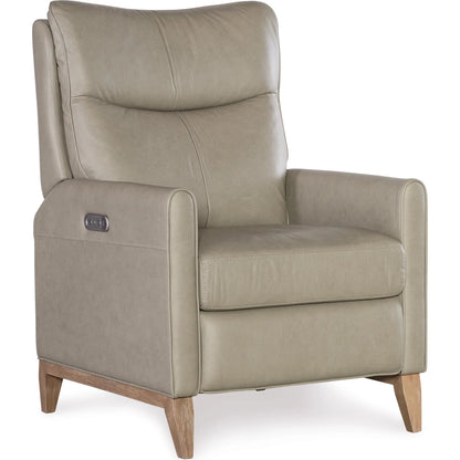 Quinnie Power Recliner with Power Headrest by Hooker Furniture in green and light wood. Made from unique in a traditional style.