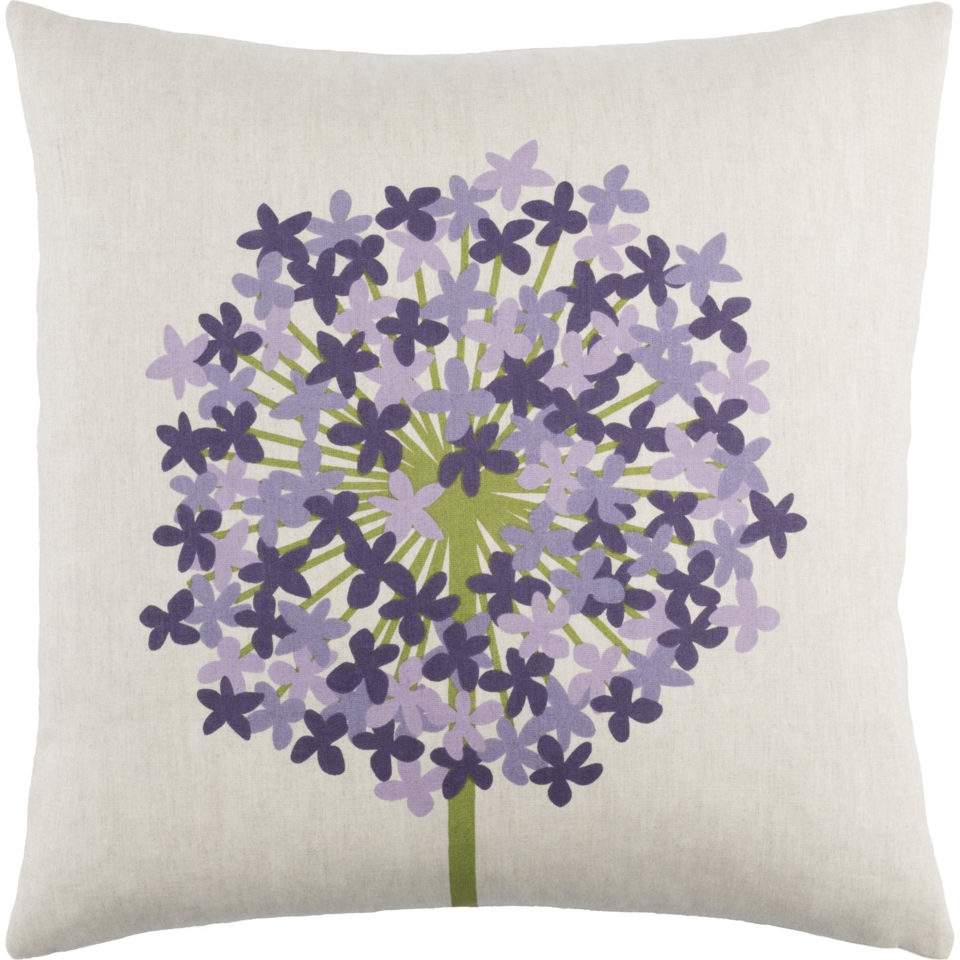 Agapanthus Pillow - 6785 by Surya in teal, grass green, lime, beige. Made from 55% linen, 45% cotton in a cottage & farmhouse style.