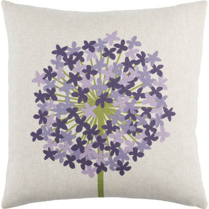 Agapanthus Pillow - 6785 by Surya in teal, grass green, lime, beige. Made from 55% linen, 45% cotton in a cottage & farmhouse style.