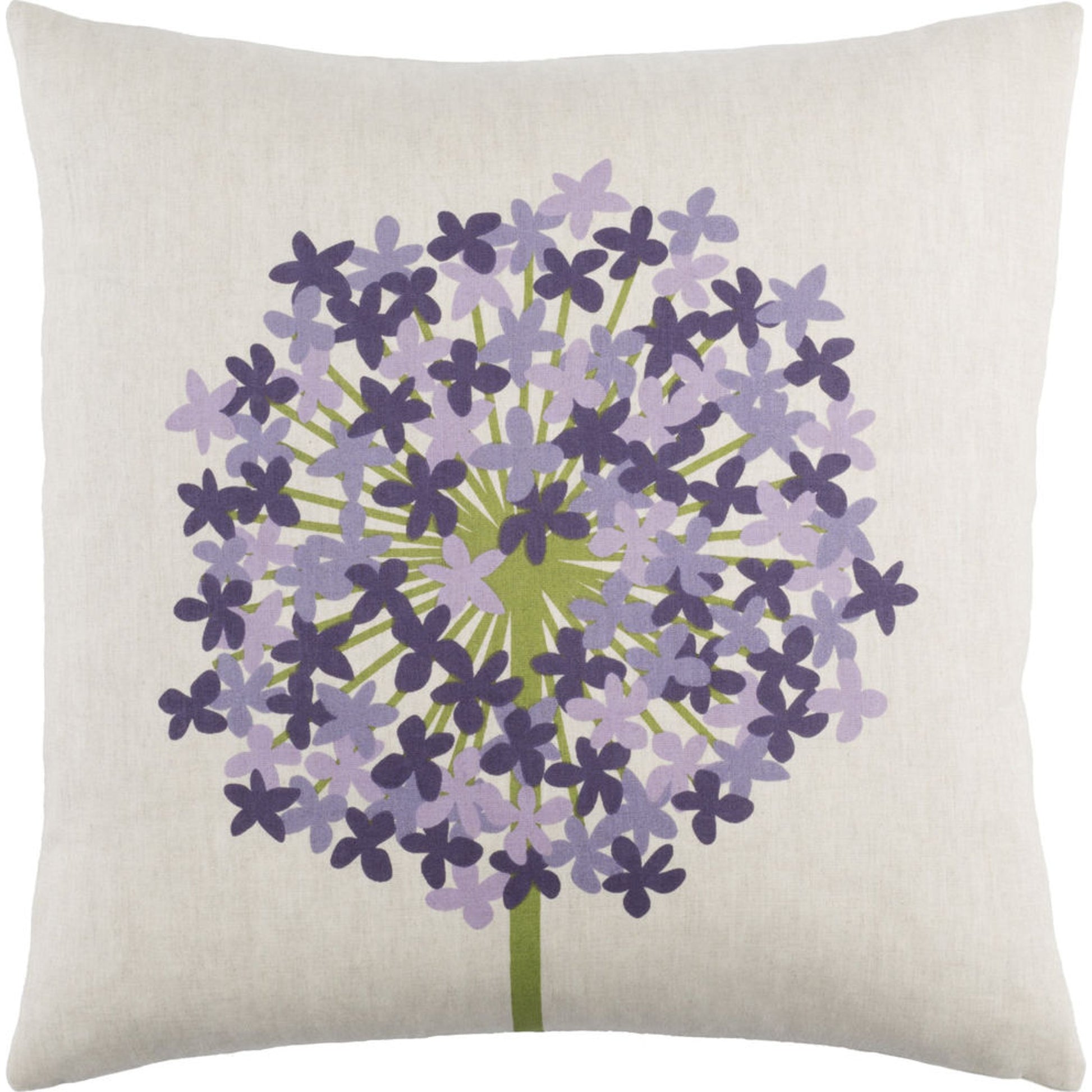 Agapanthus Pillow - 6785 by Surya in teal, grass green, lime, beige. Made from 55% linen, 45% cotton in a cottage & farmhouse style.