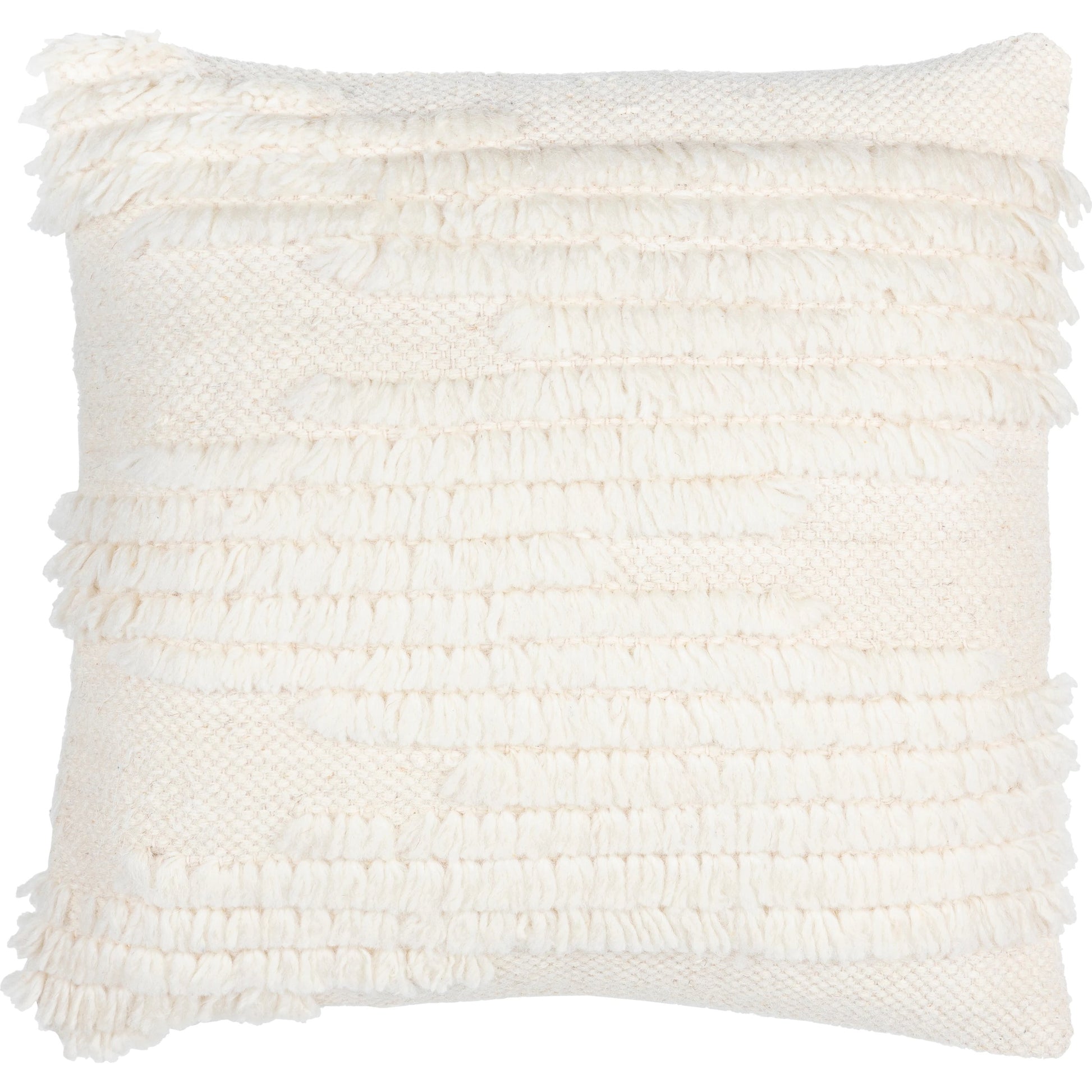 Apache Pillow - 9653 by Livabliss in cream. Made from 100% wool, 100% cotton in a eclectic & global style.