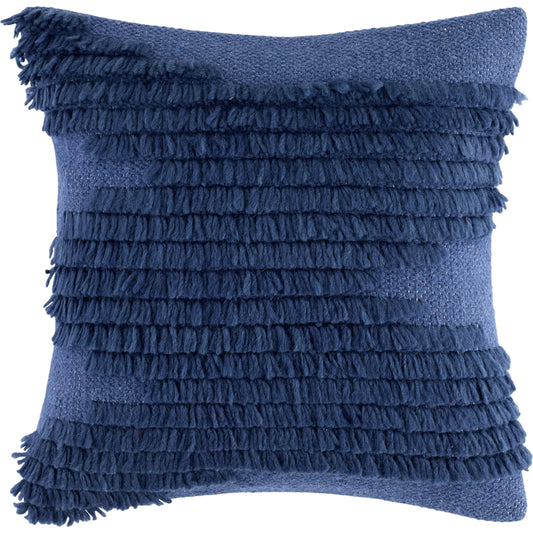 Apache Accent Pillow by Livabliss in indigo, denim, midnight blue. Made from cotton in a unique style.