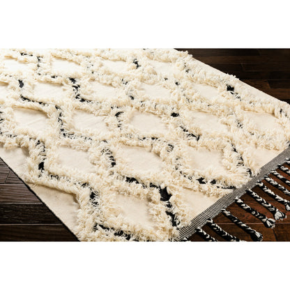 Apache Rug - 23792 by Livabliss in cream, black. Made from 100% wool in a unique style.
