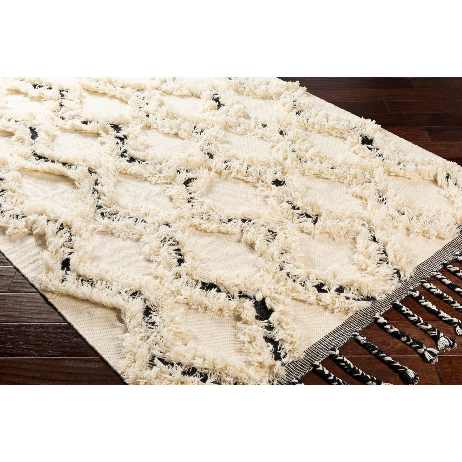 Apache APA-2300 Rug by Livabliss in cream, black. Made from 100% wool in a unique style.