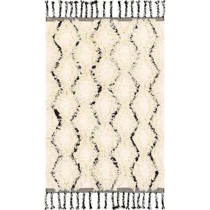 Apache Rug - 23792 by Livabliss in cream, black. Made from 100% wool in a unique style.