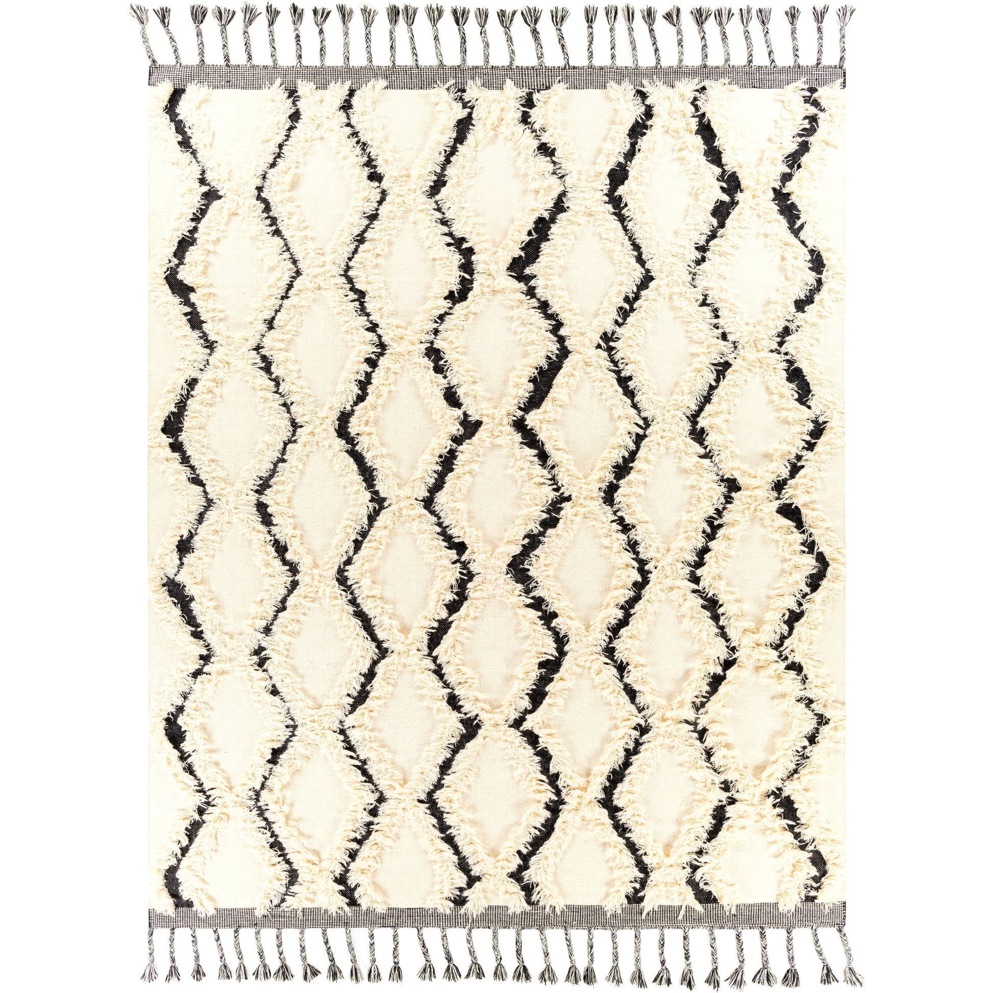 Apache APA-2300 Rug by Livabliss in cream, black. Made from 100% wool in a unique style.