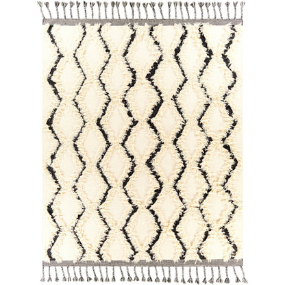 Apache APA-2300 Rug by Livabliss in cream, black. Made from 100% wool in a unique style.