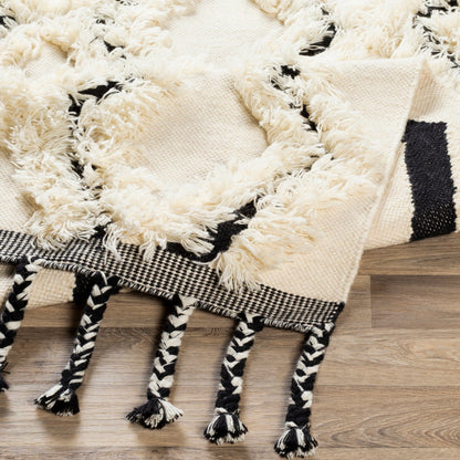 Apache APA-2300 Rug by Livabliss in cream, black. Made from 100% wool in a unique style.